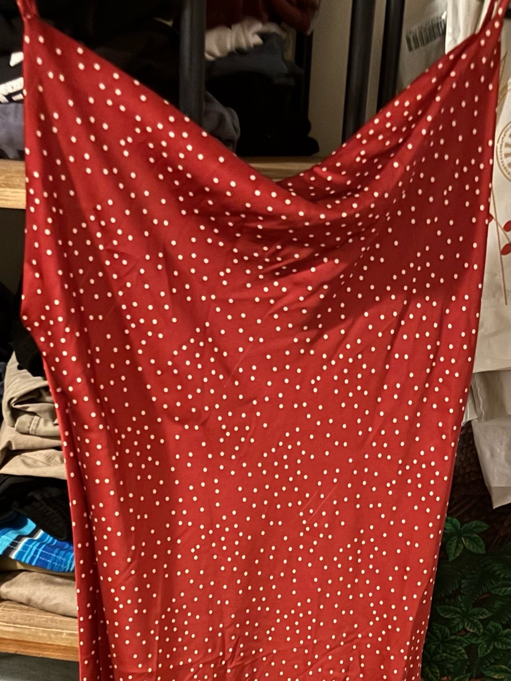 Women’s Red Polka Dot Maxi Dress
